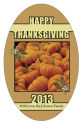 Corn Thanksgiving Vertical Oval Labels 2.25x3.5